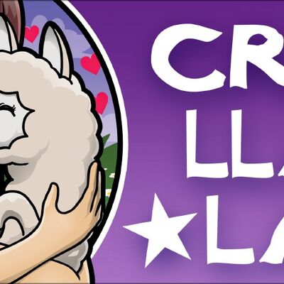 Crazy Llama Lady Slim Tin Sign