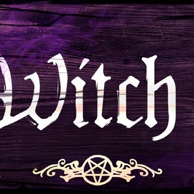 The Witch Is In Slim Blechschild