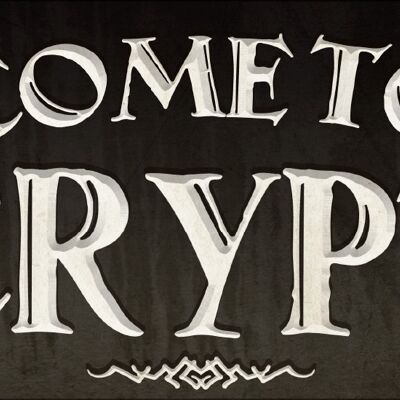 Bienvenido a nuestro cartel de chapa delgado Crypt