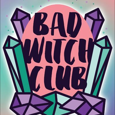 Tarjeta de lata de saludo del Bad Witch Club
