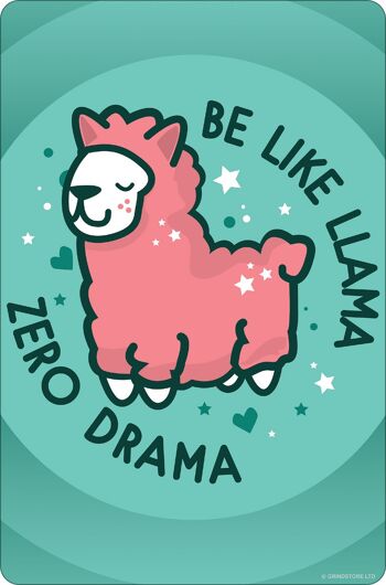 Carte de vœux en étain Be Like Llama Zero Drama