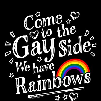 Vieni dal lato gay, abbiamo un piccolo segno di latta Rainbows