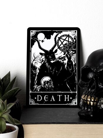 Tarot mortel - Carte en étain de salutation à la mort 2