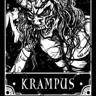 Deadly Tarot - Krampus Greet Tin Card
