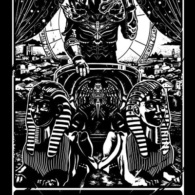 Tarot mortel - Carte en étain The Chariot Greet