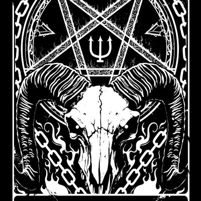 Tarot mortel - Carte en étain The Devil Greet