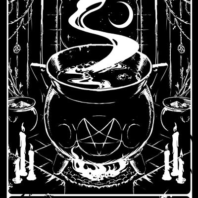 Deadly Tarot - The Cauldron Greet Tin Card