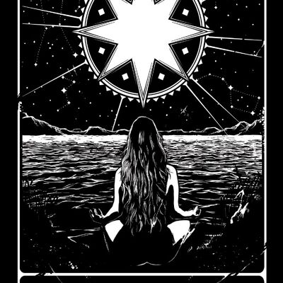 Tarot mortal - La estrella saluda la tarjeta de hojalata
