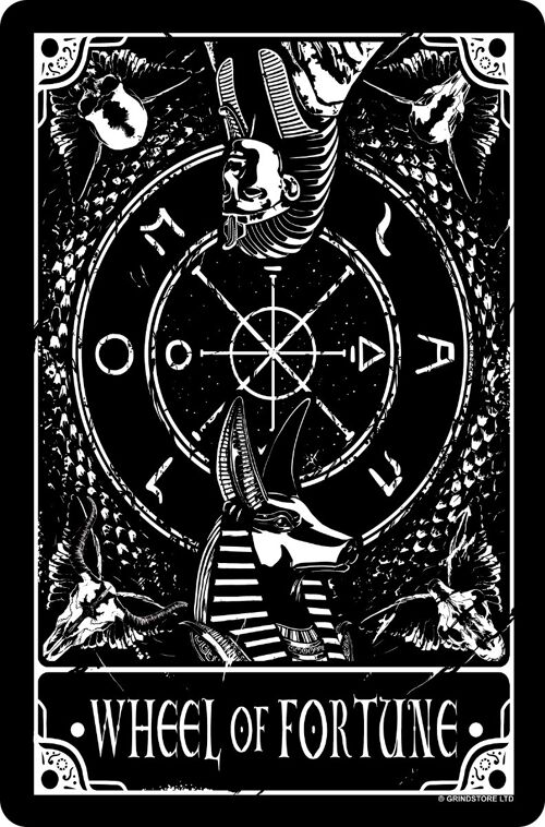 Deadly Tarot - Wheel Of Fortune Greet Tin Card