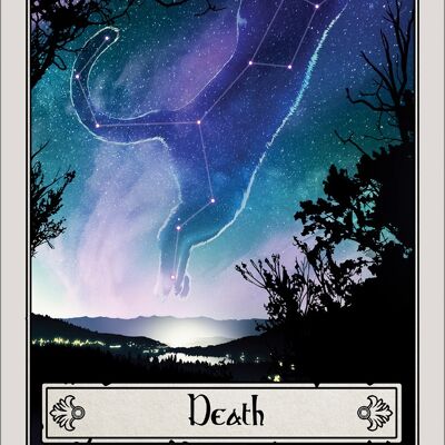 Deadly Tarot Felis - Death Greet Tin Card