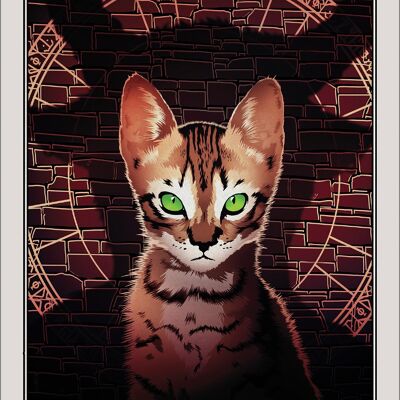 Deadly Tarot Felis - The Devil Greet Tin Card