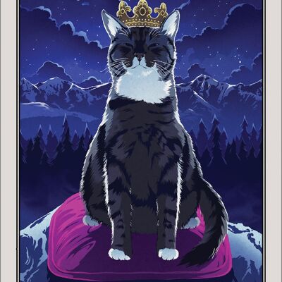 Deadly Tarot Felis - The Emperor Greet Tin Card