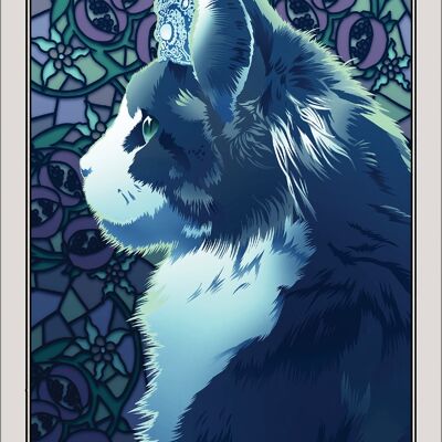 Deadly Tarot Felis - The High Priestess Greet Tin Card