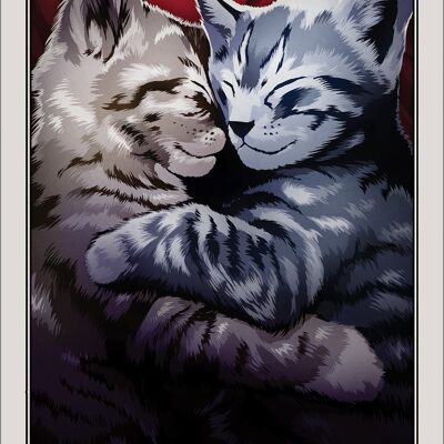 Deadly Tarot Felis - The Lovers Greet Tin Card