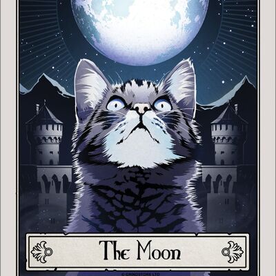 Deadly Tarot Felis - The Moon Greet Tin Card