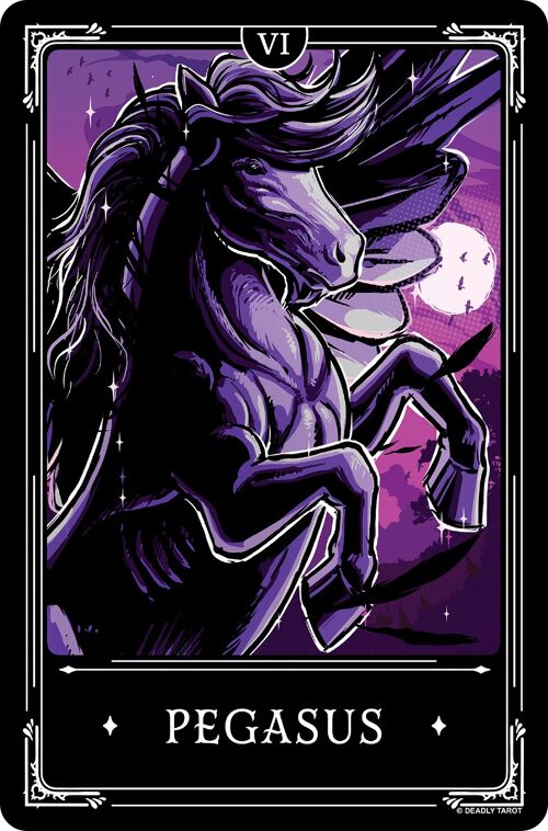 Deadly Tarot Legends - Pegasus Greet Tin Card