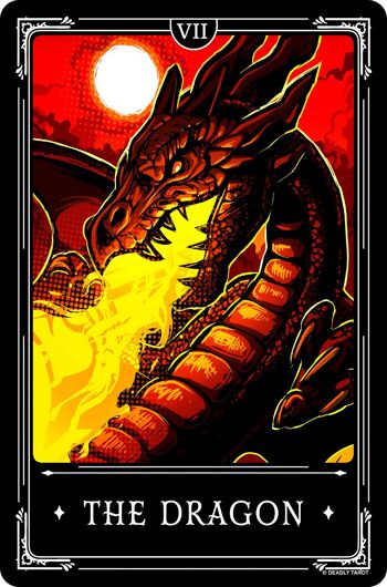 Deadly Tarot Legends - Carte en étain The Dragon Greet
