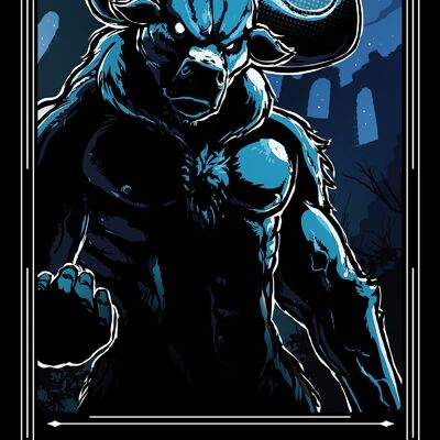 Deadly Tarot Legends - The Minotaur Greet Tin Card