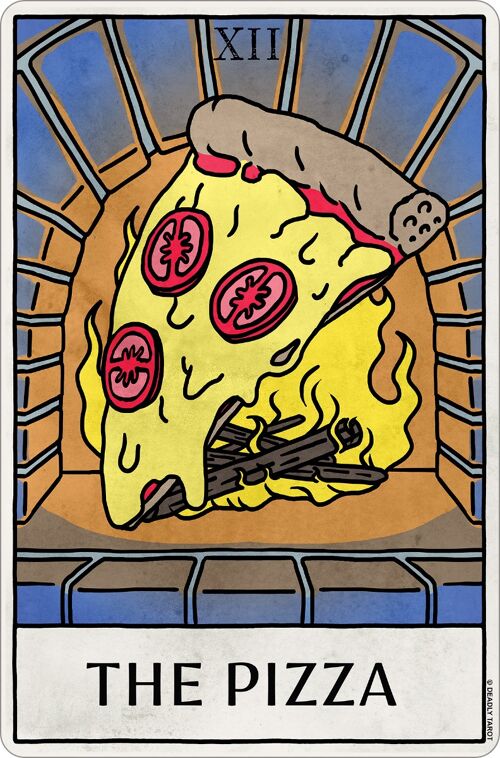 Deadly Tarot Life - The Pizza Greet Tin Card