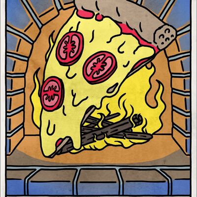 Deadly Tarot Life - Tarjeta de hojalata con forma de pizza