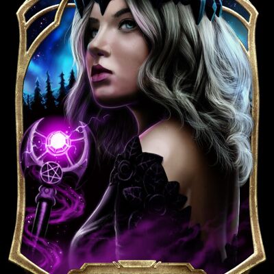 Deadly Tarot Obsidian - The Empress Greet Tin Card