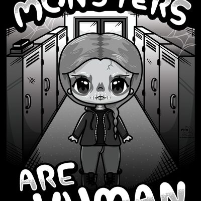 Mio Moon All Monsters Are Human Small Tin Sign
