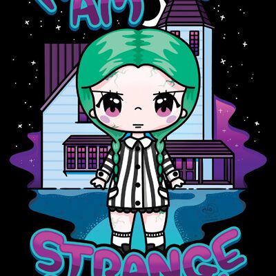 Mio Moon „I Myself Am Strange & Unusual“-Grußkarte aus Blech
