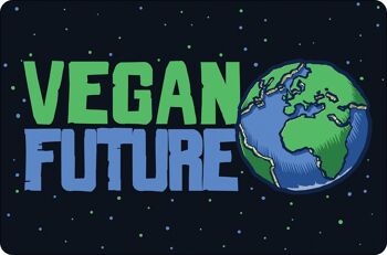 Carte de vœux Vegan Future en étain