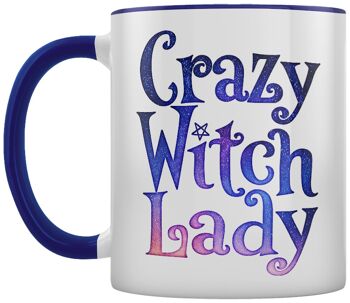 Tasse intérieure 2 tons Crazy Witch Lady Blue 3