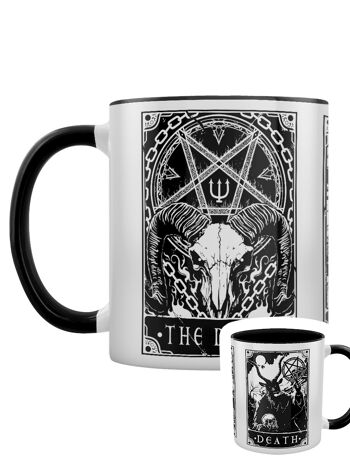 Deadly Tarot - Le diable, les amants et la mort Mug intérieur noir 2 tons 1