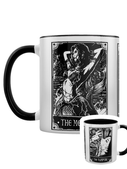 Deadly Tarot - The Mermaid, The Gorgon & The Vampyre Black Inner 2-Tone Mug