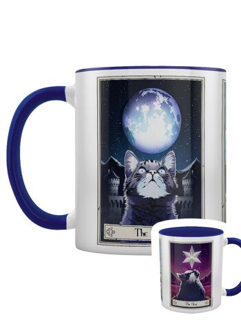 Deadly Tarot Felis - La lune, le soleil et l'étoile Mug intérieur bleu 2 tons 1
