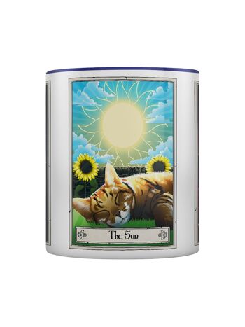 Deadly Tarot Felis - La lune, le soleil et l'étoile Mug intérieur bleu 2 tons 2