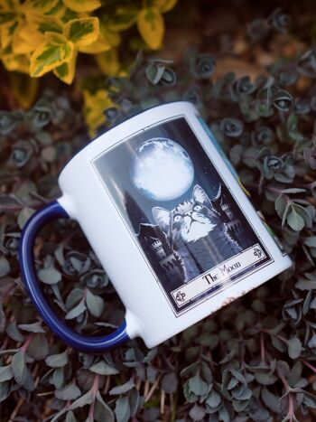 Deadly Tarot Felis - La lune, le soleil et l'étoile Mug intérieur bleu 2 tons 3