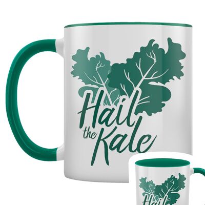 Tasse végétarienne végétalienne intérieure 2 tons Hail The Kale Green