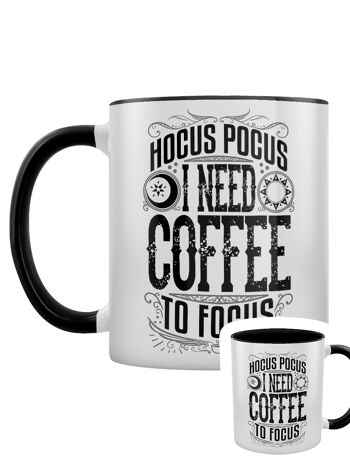 Hocus Pocus I Need Coffee To Focus Mug intérieur noir 2 tons 1