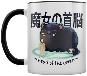 Kawaii Coven Head Of The Coven Mug intérieur 2 tons noir 3