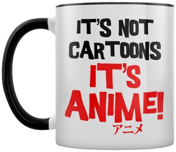 It's Not Cartoons It's Anime Mug intérieur 2 tons noir 3