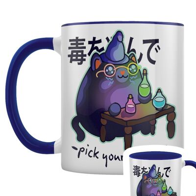 Taza Kawaii Coven Pick Your Poison Blue Inner 2 -Tone