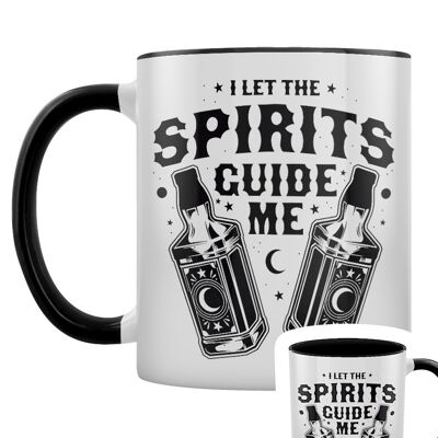 Laissez les esprits me guider Mug intérieur 2 tons noir