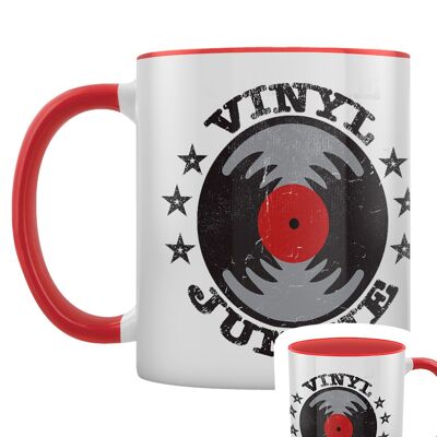 Vinyl Junkie Red Inner 2-Tone Mug