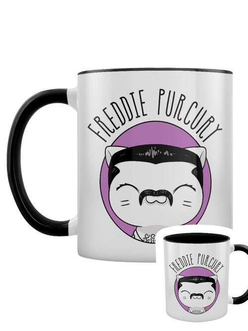 V. I. Pets Freddie Purcury Black Inner 2-Tone Mug