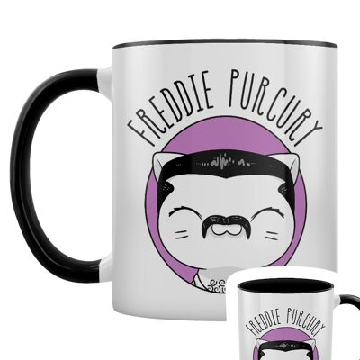 V. I. Pets Freddie Purcury Black Inner 2-Tone Mug