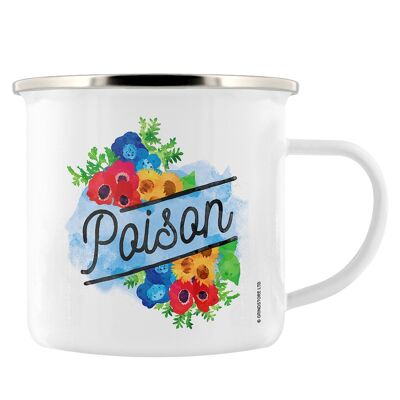 Taza de esmalte de veneno de desintoxicación mortal