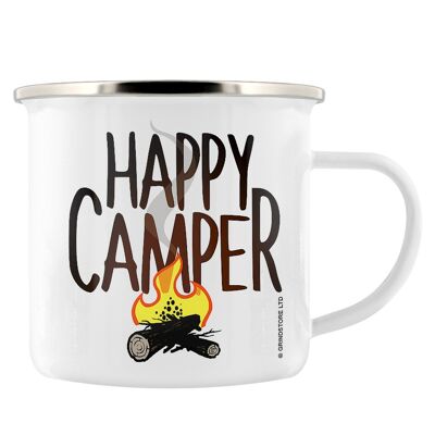 Happy Camper Emaille-Becher
