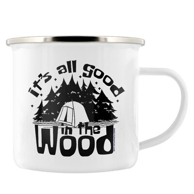 Tout est bon dans la tasse en bois émaillé