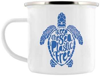 Tasse en émail sans plastique Keep The Sea 2