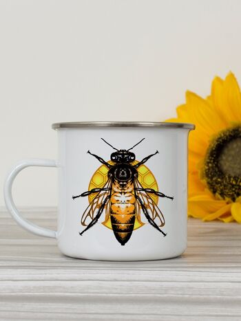 Tasse en émail reine des abeilles 3