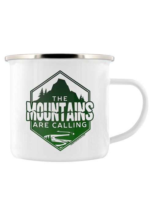 The Mountains Are Calling Enamel Mug