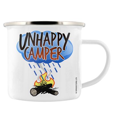 Unglücklicher Camper-Emaille-Becher